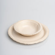 Vajilla de cerámica de platos de papel (juego de cuenco, plato de postre y plato principal)