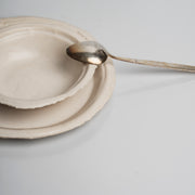 Vajilla de cerámica de platos de papel (juego de cuenco, plato de postre y plato principal)