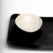     Handmade porcelain mini bowl with pearlescent glazed interio