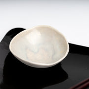     Handmade porcelain mini bowl with pearlescent glazed interio