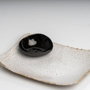     Small handcrafted stoneware bowl for salt, soy sauce or olive oil.