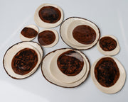 Vajilla de cerámica de platos de papel (juego de cuenco, plato de postre y plato principal)