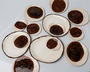 Vajilla de cerámica de platos de papel (juego de cuenco, plato de postre y plato principal)