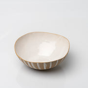 Striped large Salad Bowl
