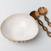 Striped large Salad Bowl