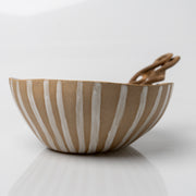 Striped large Salad Bowl