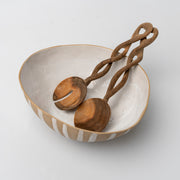 Striped large Salad Bowl