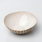 Striped large Salad Bowl