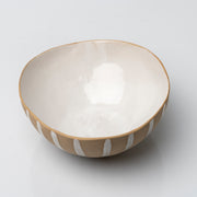 Striped large Salad Bowl