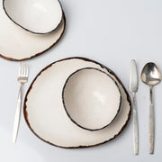 Vajilla de cerámica de platos de papel (juego de cuenco, plato de postre y plato principal)