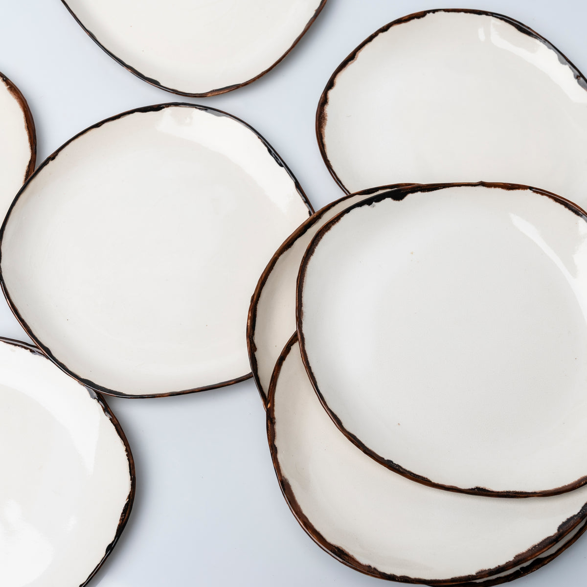 Vajilla de cerámica de platos de papel (juego de cuenco, plato de postre y plato principal)
